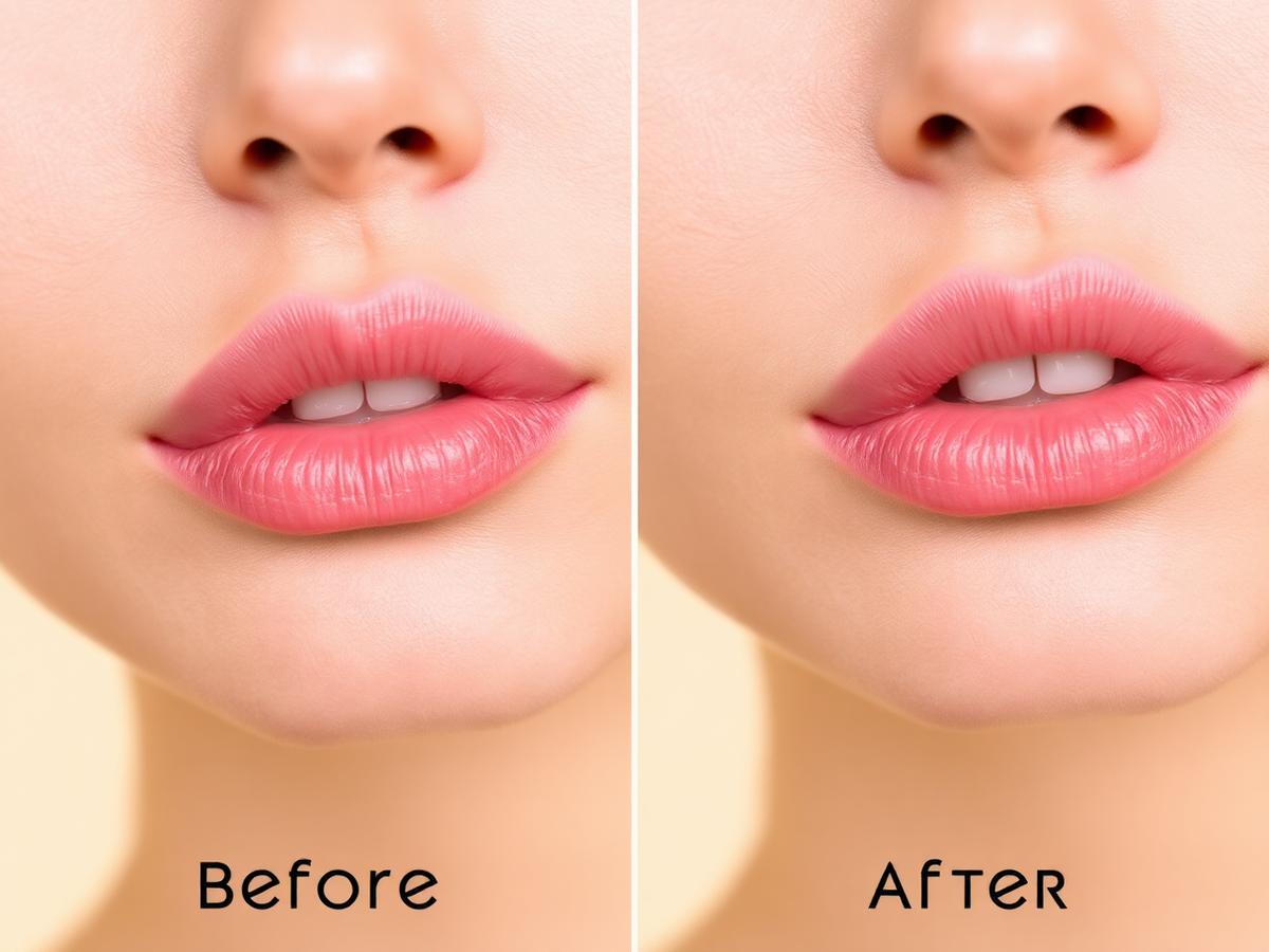 Før og efter – Lip Blush